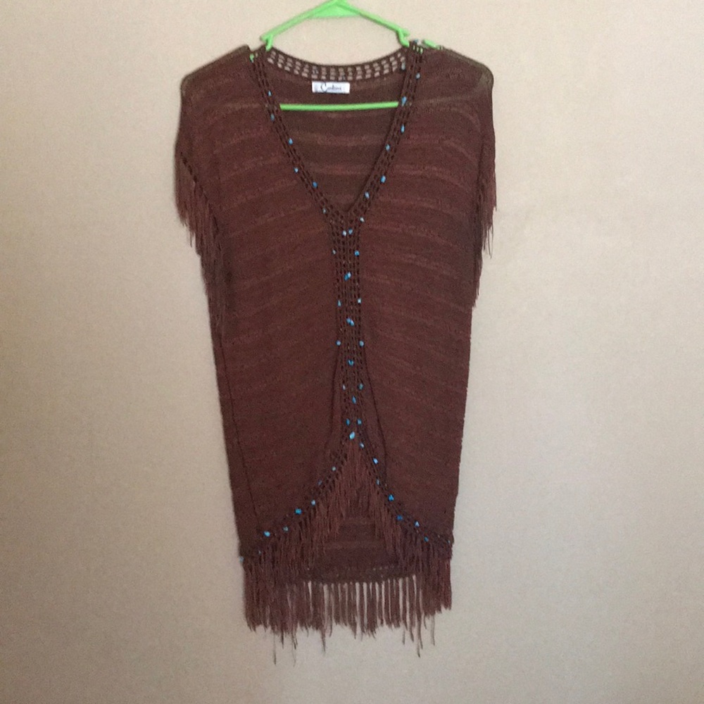 Brown fringe dress